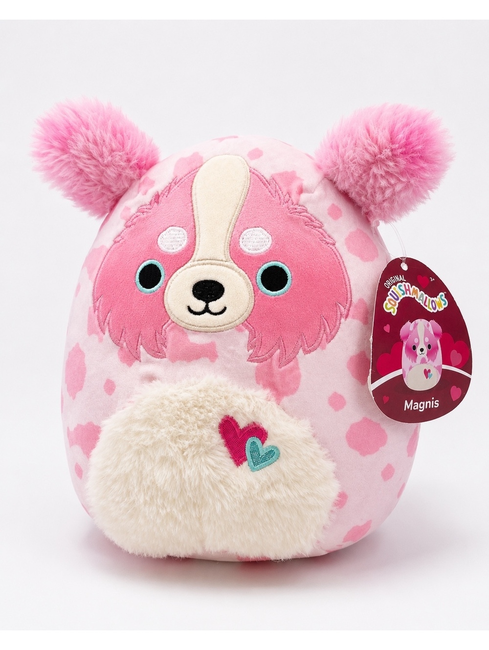 Squishmallows Magnis Australian Shepherd 8” Valentine Plush NWT Pink Dog